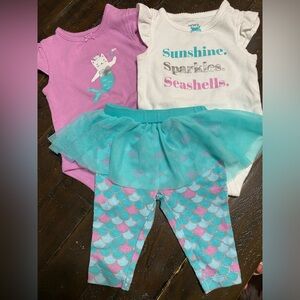 Mermaid 🧜‍♀️ 3 piece set - 3 months